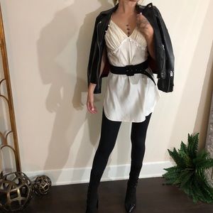 Victoria’s secret silk + lace night gown M